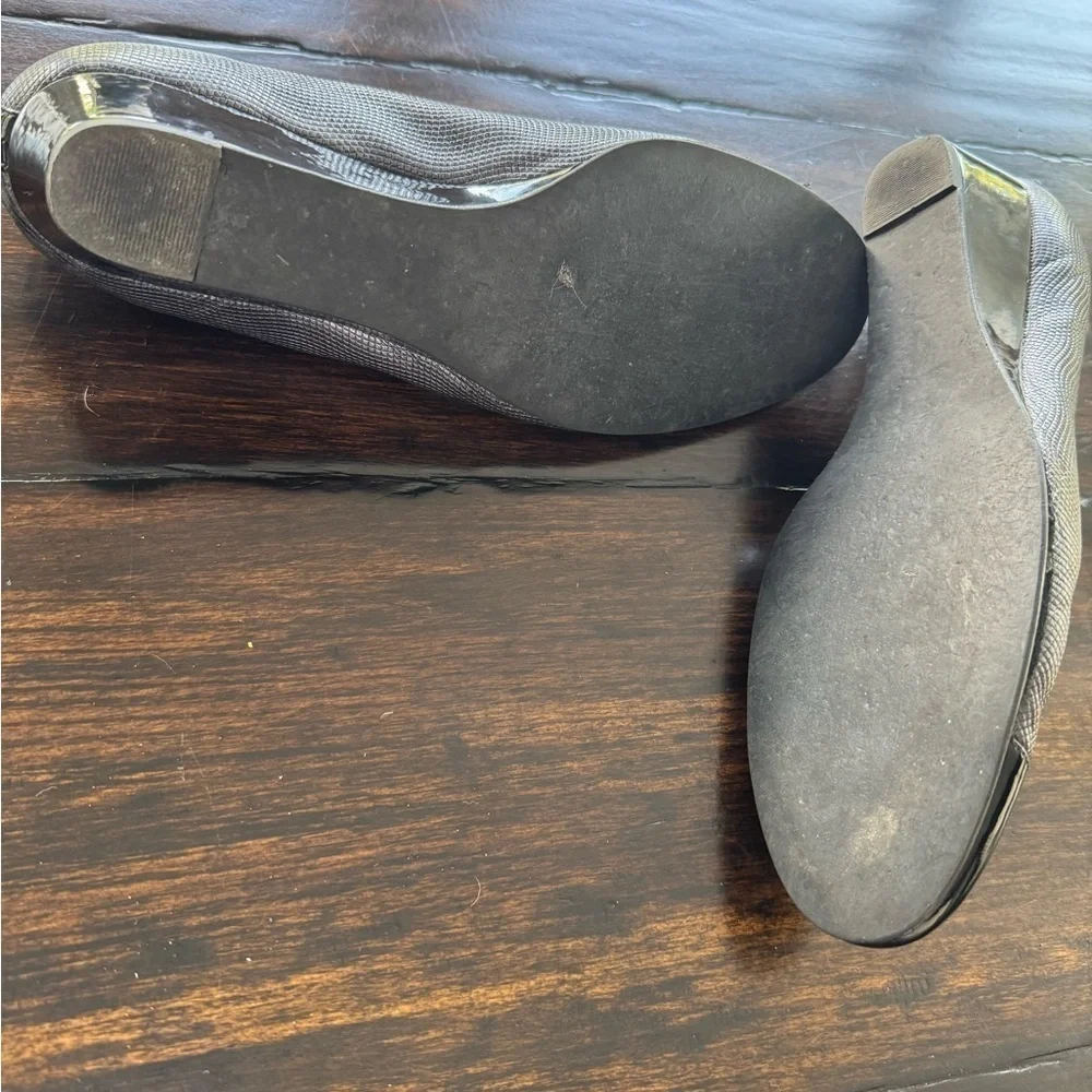 French sole- FS/NY | Miles wedges | pewter metallic leather| Sz 7.5